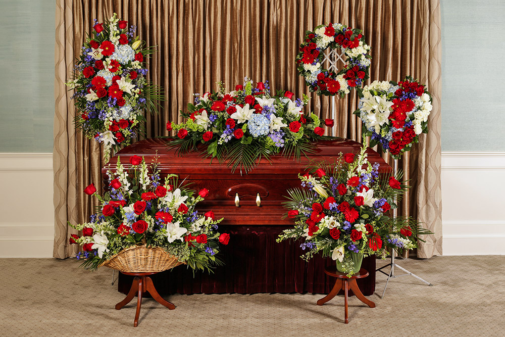 Patriotic Sympathy Flowers in Boston, MA Central Square Florist