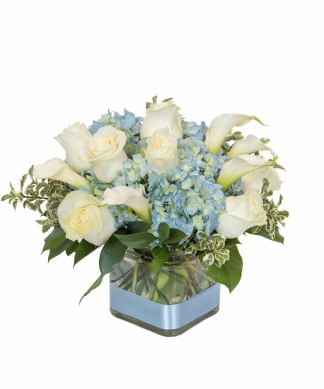 Welcome baby boy flower sales arrangement