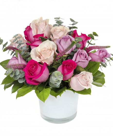 Modern Pink & Purple Roses in Boston, MA