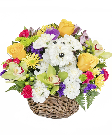 Dog flower hot sale girl basket