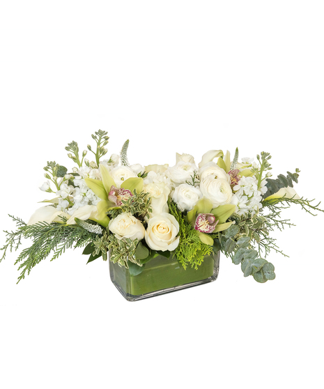 White Rectangular Centerpiece