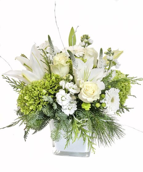 Elegance of Winter Flower Arrangement in Greenfield, MA - FLORAL