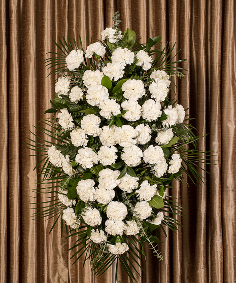 White Carnation Standing Spray, Boston, MA