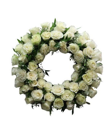 White Rose Wreath