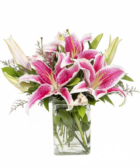 Pink Lily Floral Arrangement -Same-day Delivery Boston, MA
