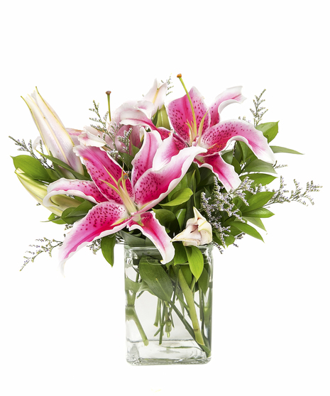 Pink Lily Floral Arrangement -Same-day Delivery Boston, MA