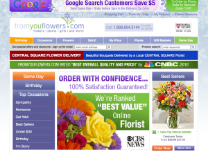 Central Square Florist insert into web site